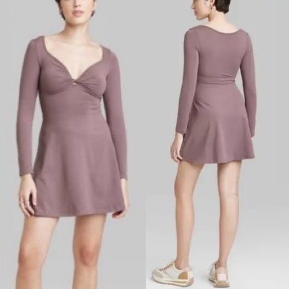 wild fable Dresses & Skirts - NWT Wild Fable Mauve Long Sleeve Dress Size XL